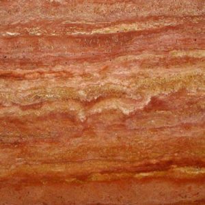 Iran Red Travertine close-up - dark red travertine with river-like veins
