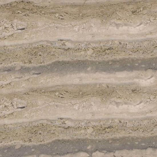 Italy Silver Travertine close-up - yellow grey travertine with light blue veins