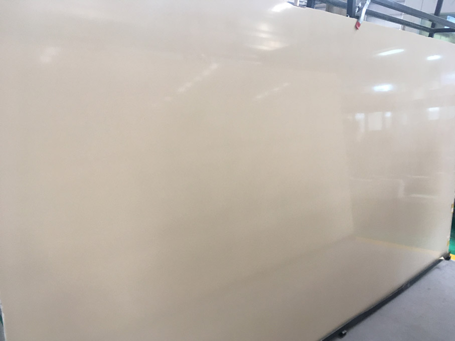 Pure beige artificial marble sheet - full product view