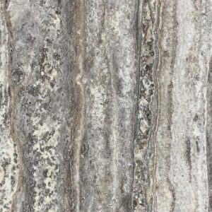 Sivas Silver Travertine close-up - silver gray travertine surface